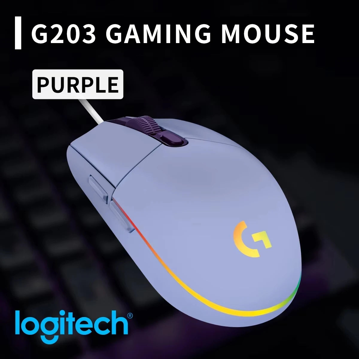 Logitech G304 Wireless Gaming Mice Portable High DPI RGB Optical Mouse Compatible with Notebook Desktop for Work Game