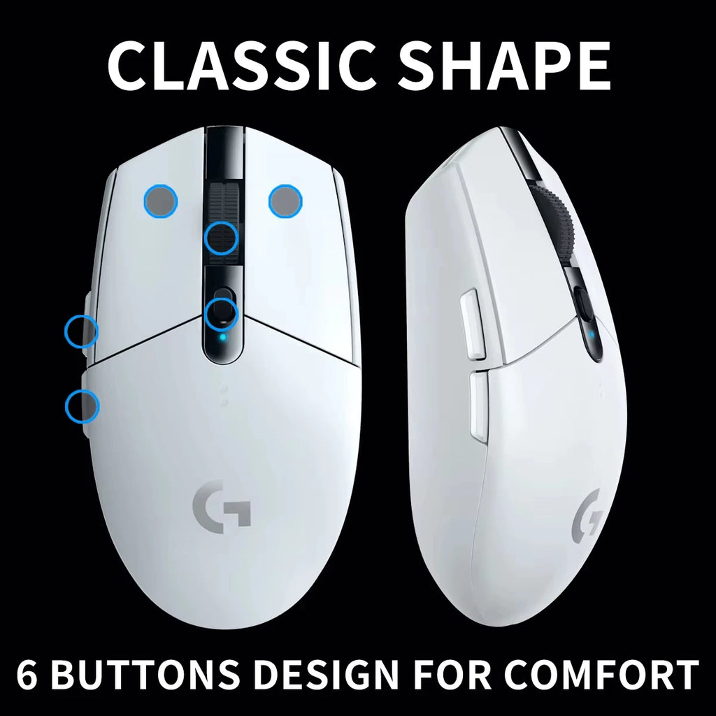 Logitech G304 Wireless Gaming Mice Portable High DPI RGB Optical Mouse Compatible with Notebook Desktop for Work Game