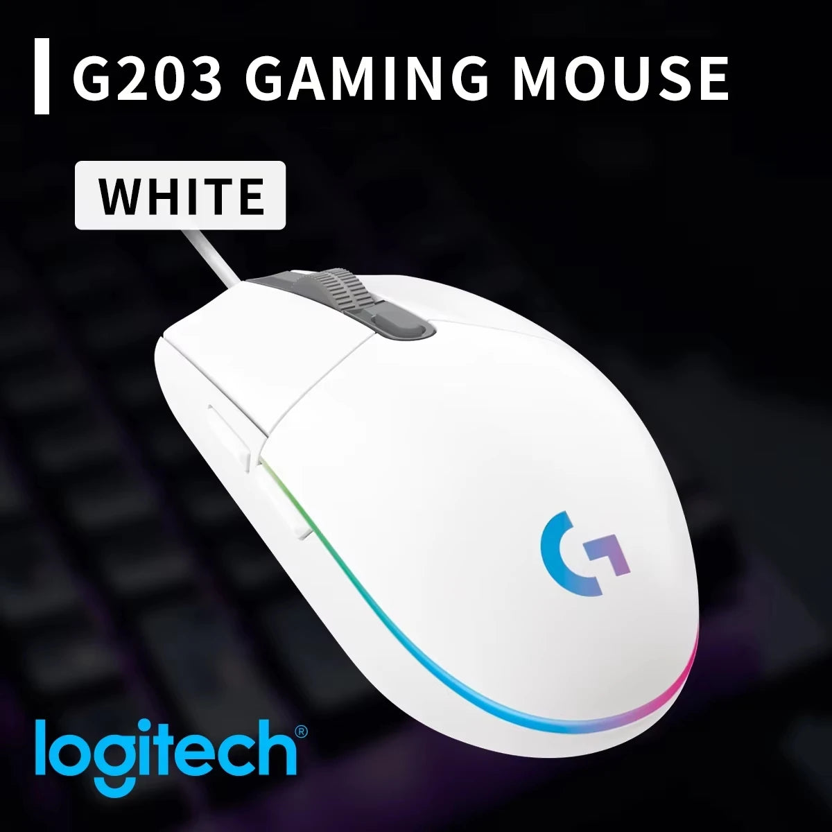 Logitech G304 Wireless Gaming Mice Portable High DPI RGB Optical Mouse Compatible with Notebook Desktop for Work Game