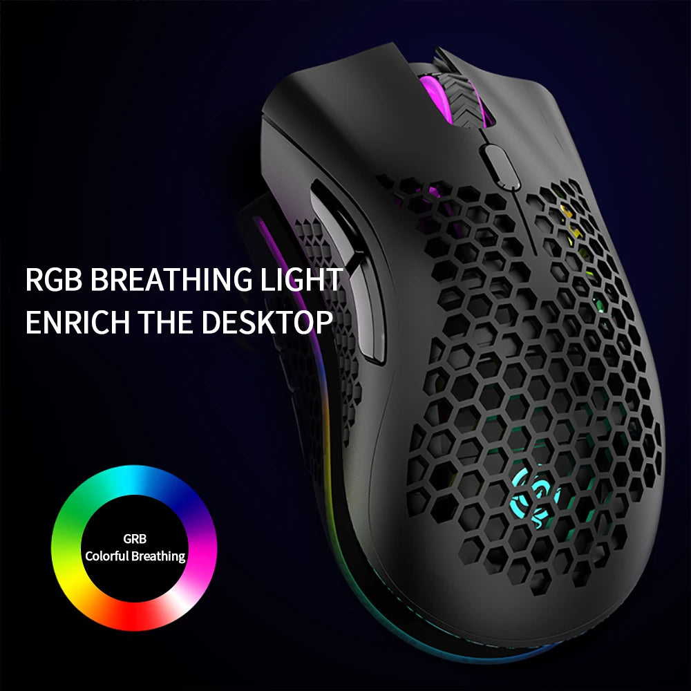 BM600 Wireless Mouse Luminescent Desktop Computer Laptop Universal Rechargable Lightweight Ergonomics Game E-sports Mouses